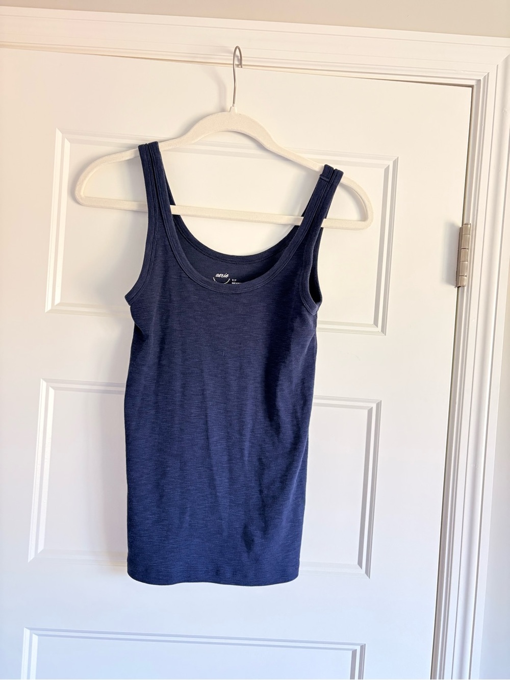 Aerie ribbed tank, navy, size small